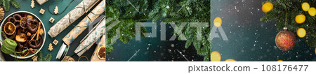 Collage of Christmas backgrounds Collage of Christmas backgrounds 108176477