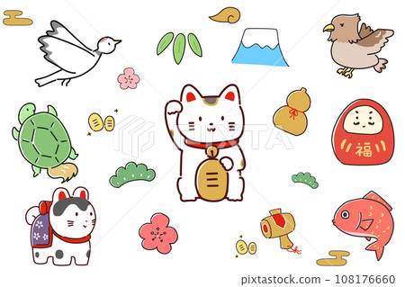 吉祥物 幸運符 一套 108176660