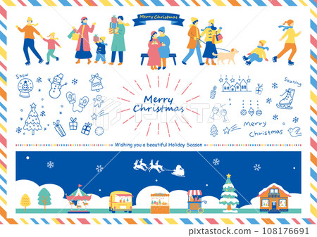 people enjoying christmas people enjoying christmas 108176691