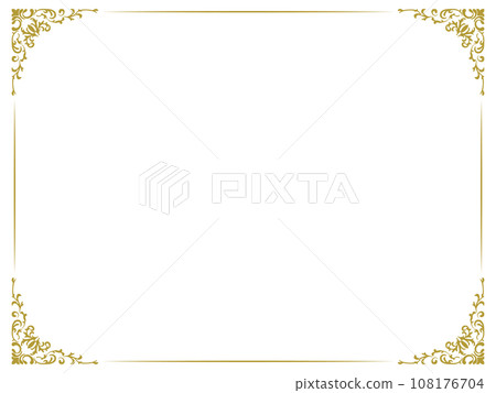 金色古典古董框架 金色古典古董框架 108176704