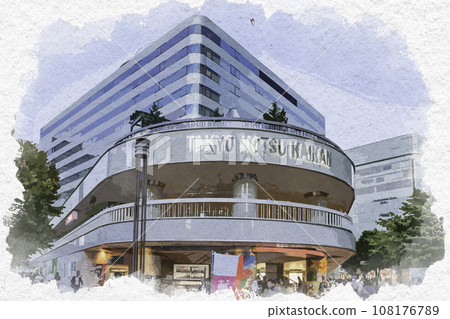 Watercolor painting style in front of Yurakucho Station Tokyo Transportation Center Chiyoda-ku, Tokyo Watercolor painting style in front of Yurakucho Station Tokyo Transportation Center Chiyoda-ku, Tokyo 108176789