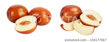 jujube or chinese date isolated on white background with full depth of field jujube or chinese date isolated on white background with full depth of field 108177867
