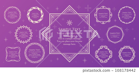 Christmas motif frame design 108178442