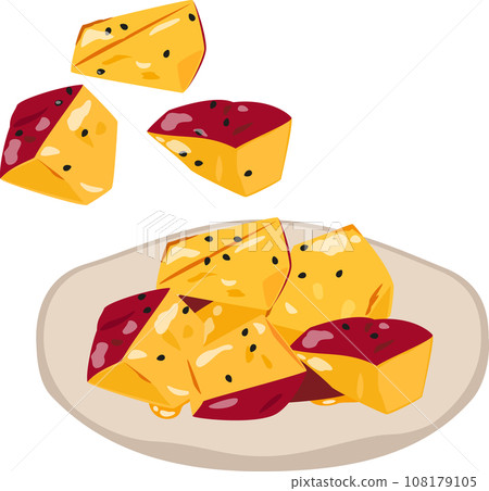 Daigaku sweet potato on a plate Daigaku sweet potato on a plate 108179105