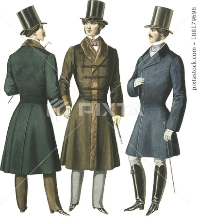 19世紀歐洲男性插畫 19世紀歐洲男性插畫 108179698