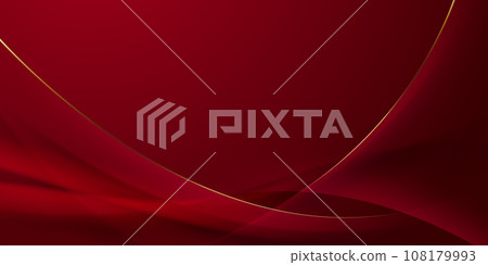 Abstract background design modern red and gold geometric elements vector illustration 108179993