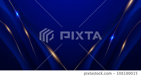 blue abstract background with luxury golden elements vector illustration 108180015
