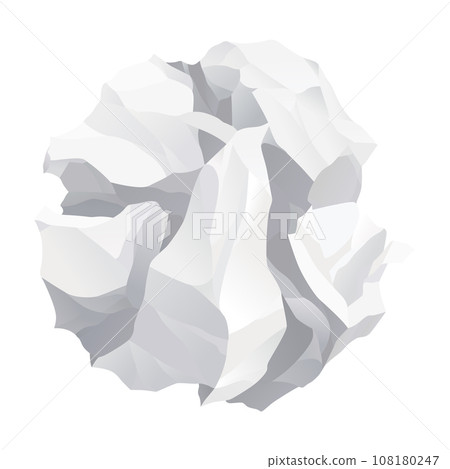 Crumpled paper ball icon. Realistic garbage, bad idea symbol, crushed piece of paper. Throw rumple grunge sheet. Mistake in document. Realistic wrinkled page Crumpled paper ball icon. Realistic garbage, bad idea symbol, crushed piece of paper. Throw rumple grunge sheet. Mistake in document. Realistic wrinkled page 108180247