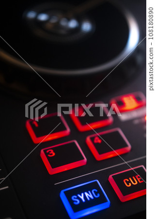 DJ mixing desk turntable DJ mixing desk turntable 108180890