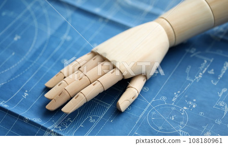 Faceless person with amputee arm Faceless person with amputee arm 108180961