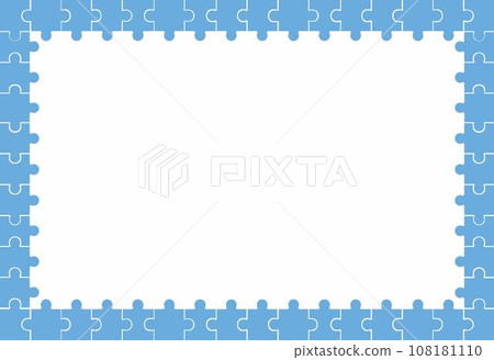 abstract background light blue puzzle frame with blank space. Rectangular shape. abstract background light blue puzzle frame with blank space. Rectangular shape. 108181110