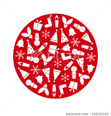 Christmas illustrations of snowmen and ornaments Christmas illustrations of snowmen and ornaments 108181419