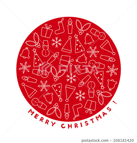 Christmas motifs | Card illustration materials Christmas motifs | Card illustration materials 108181420