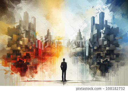 抽象商業概念藝術“AI生成圖像” 108182732