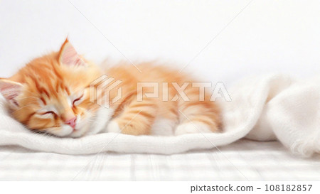 Cute ginger cat sleeping Cute ginger cat sleeping 108182857