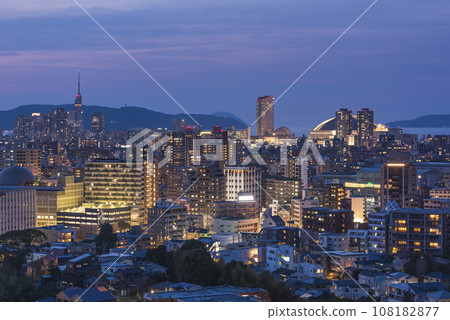 Night view of Fukuoka city Night view of Fukuoka city 108182877