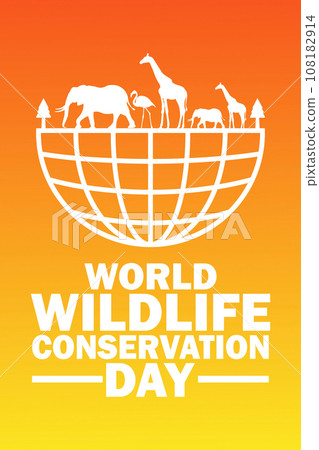 World Wildlife Conservation Day Vector illustration 108182914