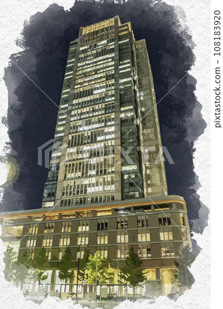 水彩風格 東京站丸之內口 JP Tower/KITTE 東京都千代田區 108183920