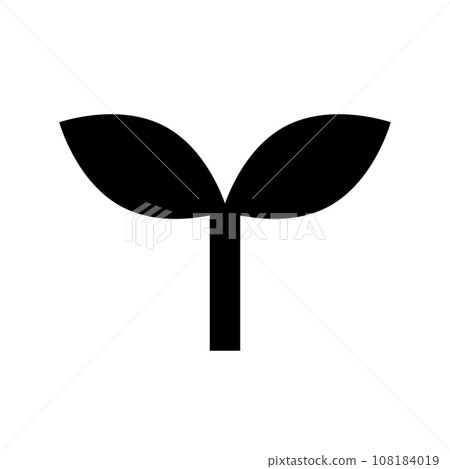 Sprout silhouette icon. Germination. vector. Sprout silhouette icon. Germination. vector. 108184019