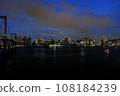 Odaiba, Tokyo dyed in blue 108184239