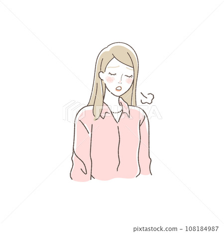 Illustration of an emotionally unstable woman 108184987