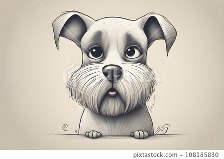 the Dog pencil drawing, illustration of dog 108185830