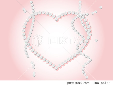 珍珠心形相框 108186142