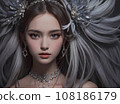 (AI Art) Realistic woman, portrait. Images of top-class idols, singers, and models. 108186179