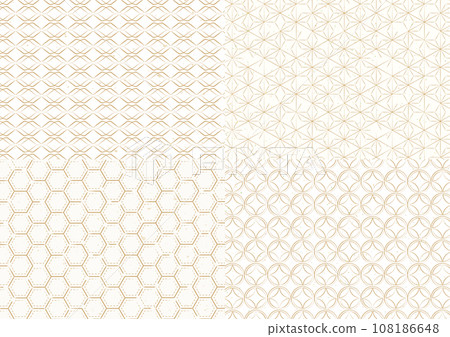 Japanese style pattern set background illustration 108186648