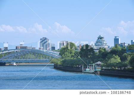 Scenery with Osaka Castle 108186748
