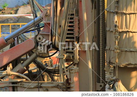 Jan 18 2015 the loaction of Construction machines at hong kong 108186826