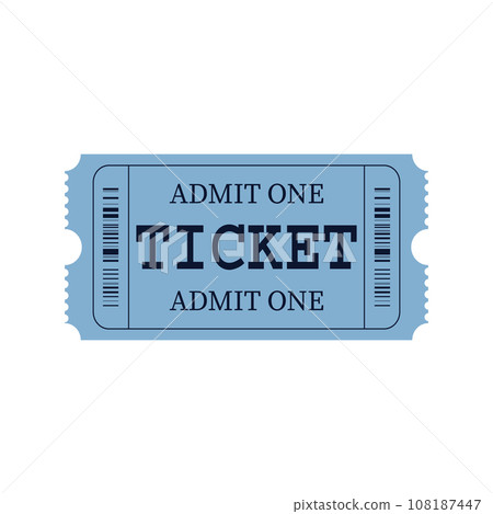 Retro ticket design template. Admit one.Vector illustration Retro ticket design template. Admit one.Vector illustration 108187447