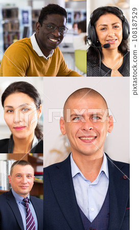 Screen of online meeting of business people Screen of online meeting of business people 108187529