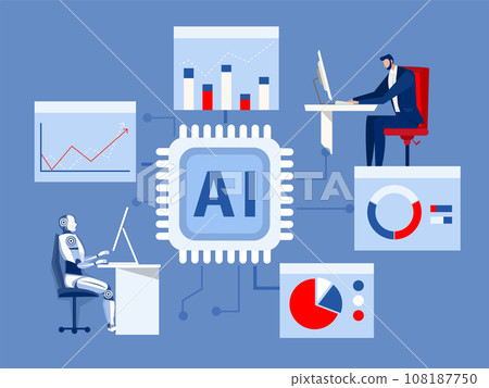 AI concept, Artificial Intelligence,robot and automation innovation machine learning  analysis information Artificial intelligence concept Automation and modern technologies  108187750