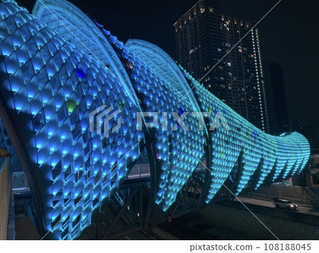 馬來西亞夜間景觀燈點Saroma Link Bridge 108188045