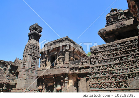Ellora Caves - Landscape of 20 rupee note Ellora Caves - Landscape of 20 rupee note 108188383