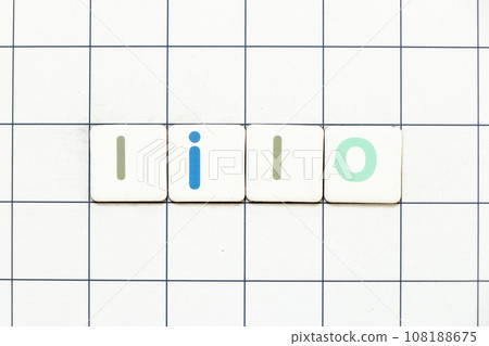 Colorful tile letter in word LILO (abbreviation of last in last out) on white grid background Colorful tile letter in word LILO (abbreviation of last in last out) on white grid background 108188675