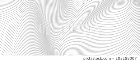 abstract black and white vector wave background.  108189007
