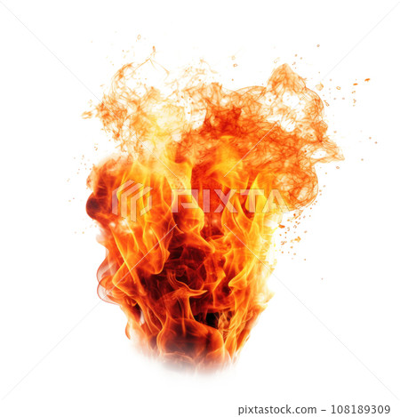 Fire flames isolated on white background.... - Stock Illustration ...