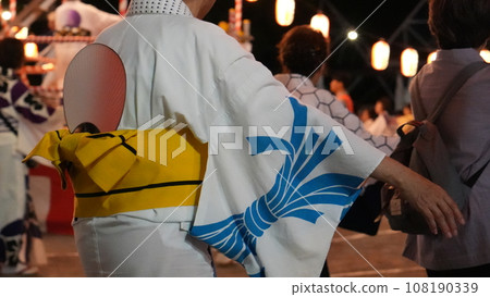 Grandma performing Bon dance 108190339