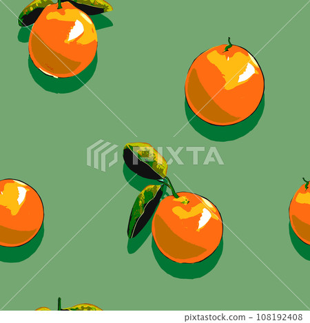 Pop and colorful orange illustration repeat pattern Pop and colorful orange illustration repeat pattern 108192408