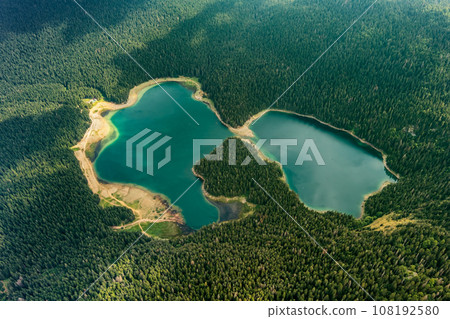 Aerial view of Black Lake in Montenegro 108192580