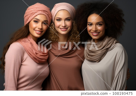 beautiful international girls in different dresses with beautiful hairstyles. Stylish curly hairstyle made in a beauty salon. Fashion, cosmetics and makeup. Charming brides. beautiful international girls in different dresses with beautiful hairstyles. Stylish curly hairstyle made in a beauty salon. Fashion, cosmetics and makeup. Charming brides. 108193475