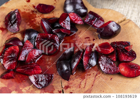 ripe sweet cherry berry of red color 108193619