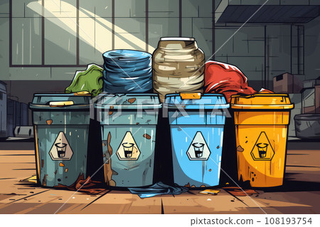 Recycling and waste sorting concept 108193754