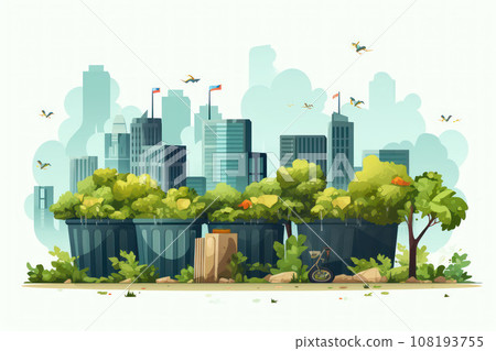 Recycling and waste sorting concept 108193755