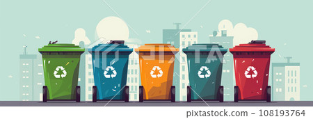 Recycling and waste sorting concept 108193764