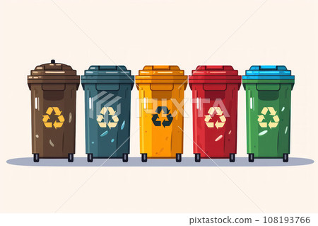 Recycling and waste sorting concept Recycling and waste sorting concept 108193766