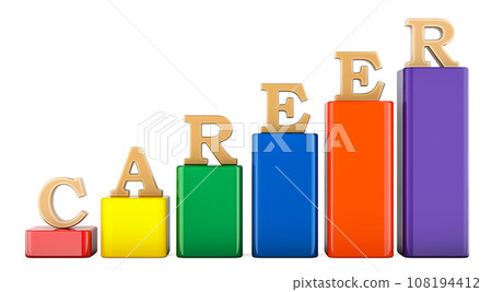 Career growth, concept. 3D rendering 108194412