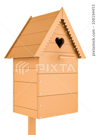 Bird Nesting Box. Nest box birdhouse, 3D rendering 108194453